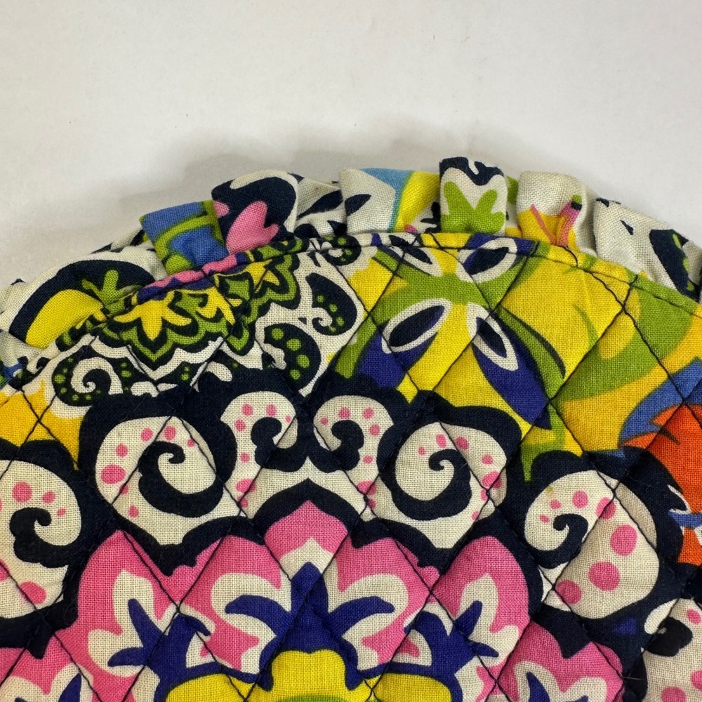 Vera Bradley Rio Pattern Colorful Makeup Bag Ruffle - Picture 5 of 13